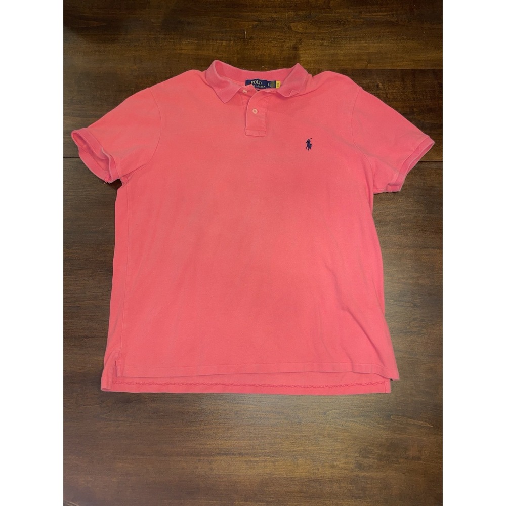 POLO RALPH LAUREN - Men's Custom Slim Fit Red Collared Shirt - X-Large - XL